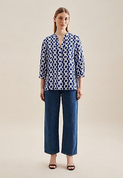 seidensticker Klassische Bluse Schwarze Rose Tunika Kettenprint günstig online kaufen