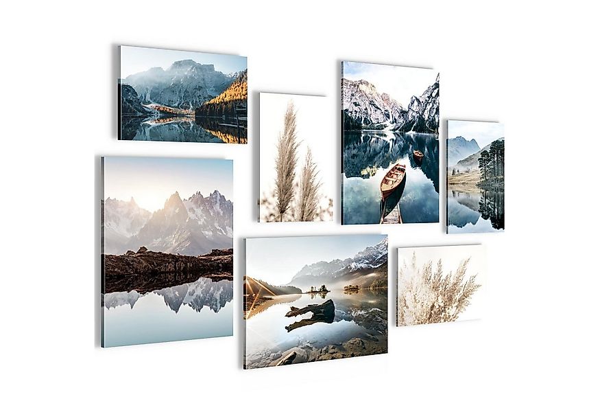 Novart Wandbild Wandbilder Set Landschaft Natur See Berge 100x70 cm, Berge günstig online kaufen