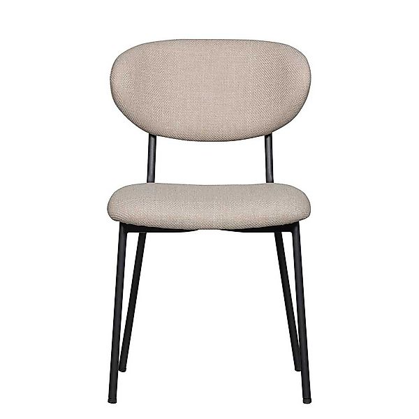 Stuhl Esszimmer Essstuhl in Beigegrau mit Gestell aus Metall (2er Set) günstig online kaufen