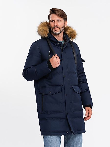 OMBRE Winterjacke Lange warme Herrenjacke mit günstig online kaufen