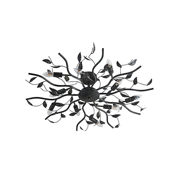Lindby Deckenlampe Yos 9624049 Florentiner in Schwarz aus Metall 10-flammig günstig online kaufen