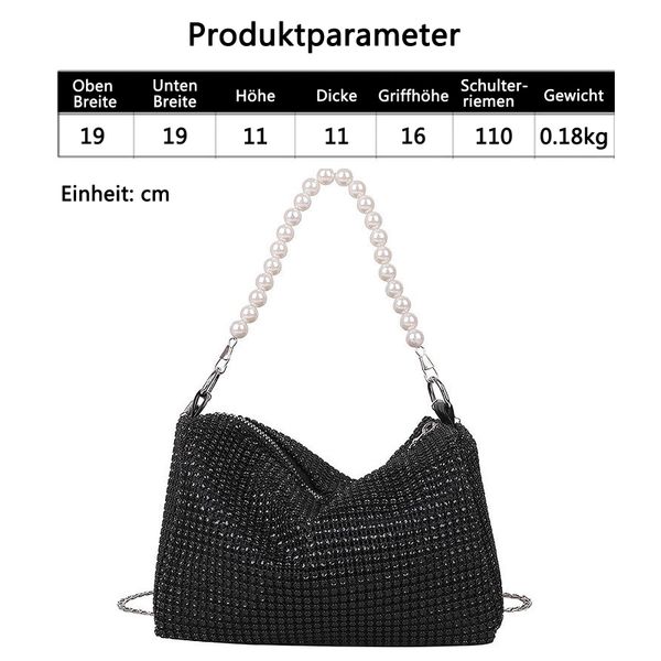 Coonoor Clutch Strass-Abendtasche für Damen, Glitzer günstig online kaufen