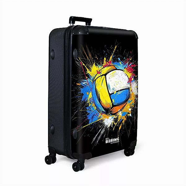 NoBoringSuitcases.com© Hartschalen-Trolley Volleyball mit Graffiti 77 günstig online kaufen