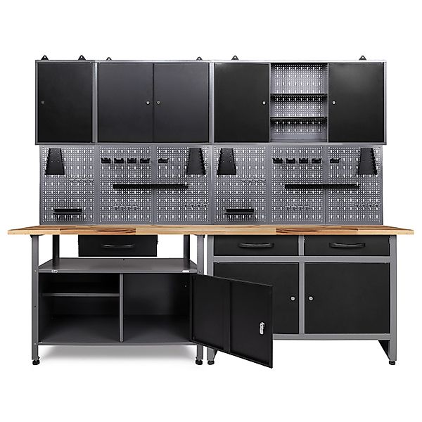 Ondis24 Werkbank Set Schöpfer 240 cm 3 Schränke Werkstatt günstig online kaufen