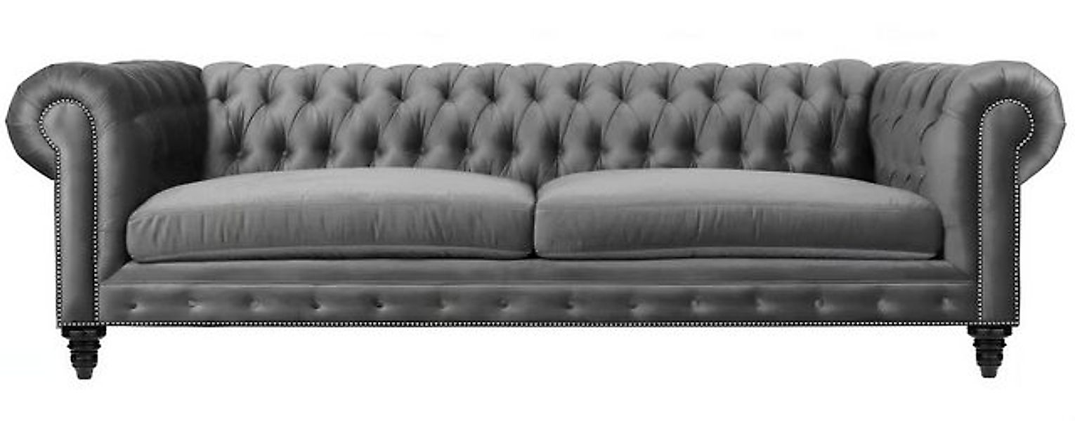 Xlmoebel 3-Sitzer Neuzeitliches dreisitziges Chesterfield-Sofa aus grauem T günstig online kaufen