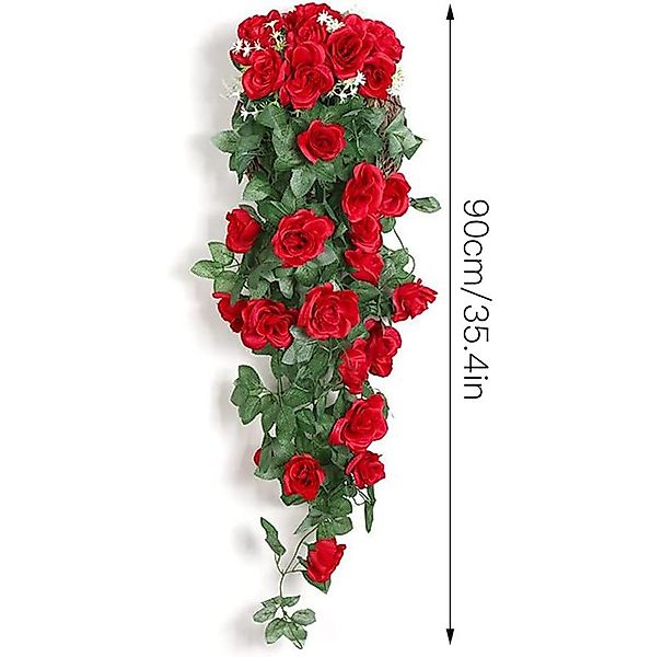 Kunstranke 1 Stück Kunstranke Blumenranke, hängende künstliche Rosen, Coono günstig online kaufen