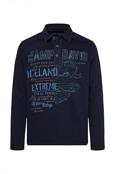 CAMP DAVID Langarm-Poloshirt mit Artworks und günstig online kaufen