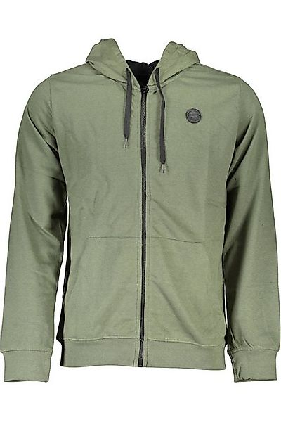 GIAN MARCO VENTURI Sweatshirt Herren Kapuzenpullover Grün mit Reißverschlus günstig online kaufen