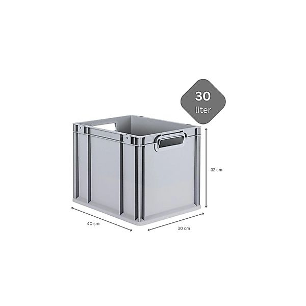 PROREGAL SparSet 10x Eurobox NextGen Grip mit Auflagedeckel mit 4 Schwarzen günstig online kaufen