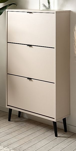 Furn.Design Schuhkipper Aldan (Schuhschrank in Samt, 70 x 125 cm), mit 3 Kl günstig online kaufen