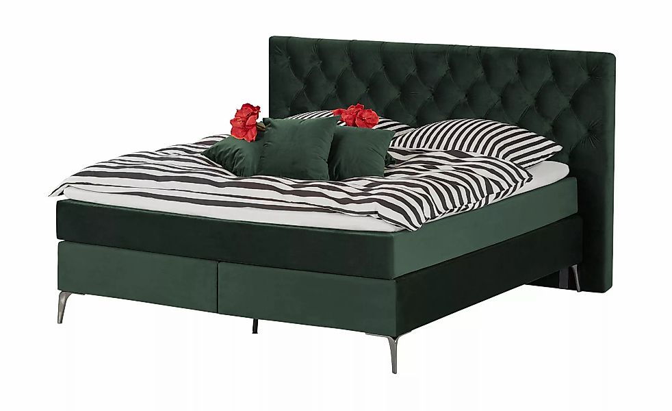 Wohnwert Boxspringbett  Laesa ¦ grün ¦ Maße (cm): B: 160 H: 122 Betten > Ei günstig online kaufen