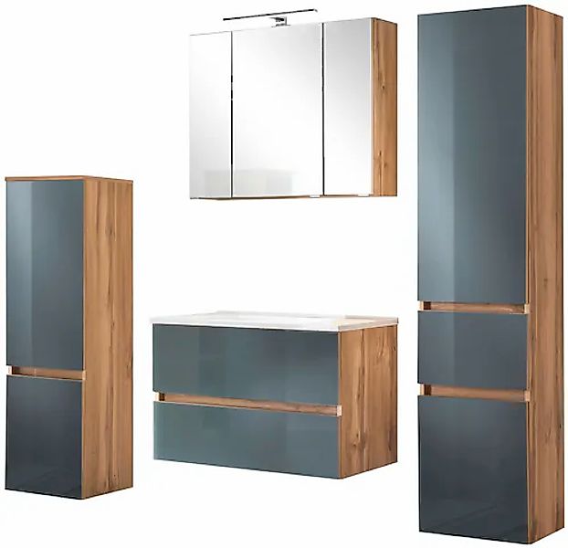 welltime Badezimmer-Set "Horki" Set, 4 Stk. tlg. Breite 160 cm günstig online kaufen