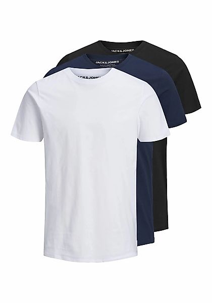Jack & Jones T-Shirt "T-Shirt JJEORGANIC BASIC TEE O-NECK 3PK 3er Pack" günstig online kaufen