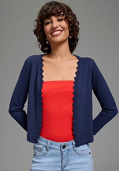 Laura Scott Strickjacke mit femininer Wellenkante günstig online kaufen