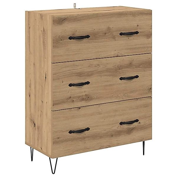 vidaXL Sideboard Artisan-Eiche 69,5 x 34 x 90 cm Verbundholz und Eisen 8814 günstig online kaufen