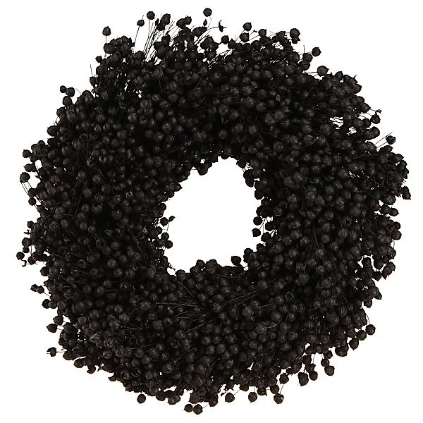 Trockenblume 25cm Schwarzer Flachs Kranz Trockenblumen günstig online kaufen