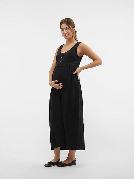 Mamalicious Shirtkleid Langes Maxi Umstandskleid mit U-Ausschnitt (lang) ML günstig online kaufen