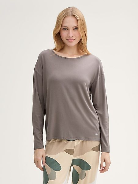 TOM TAILOR Pyjamaoberteil Loungewear Langarmshirt Loungewear günstig online kaufen
