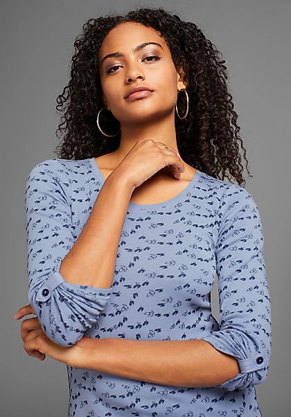 KangaROOS Langarmshirt, mit Allover-Print günstig online kaufen