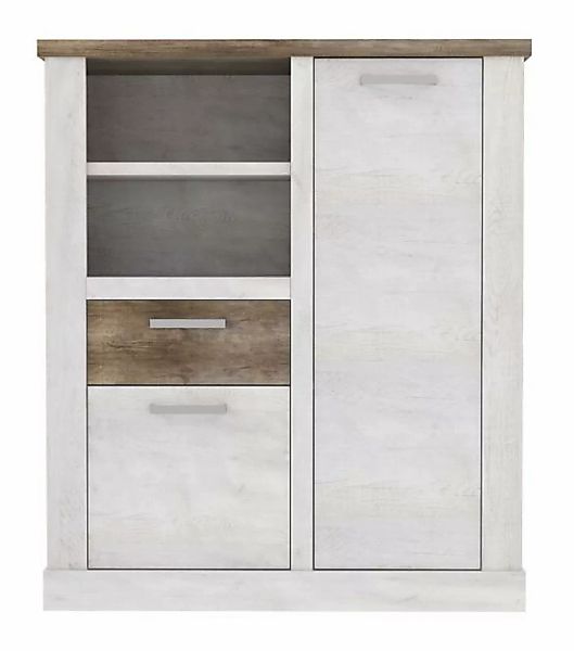 FORTE Highboard "Duro", Mehrzweckschrank mit Türen & Schublade, Landhaussti günstig online kaufen