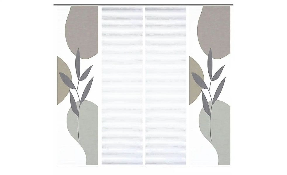 HOME in green Schiebevorhang   ¦ silber ¦ Synthetik ¦ Maße (cm): B: 60 H: 2 günstig online kaufen