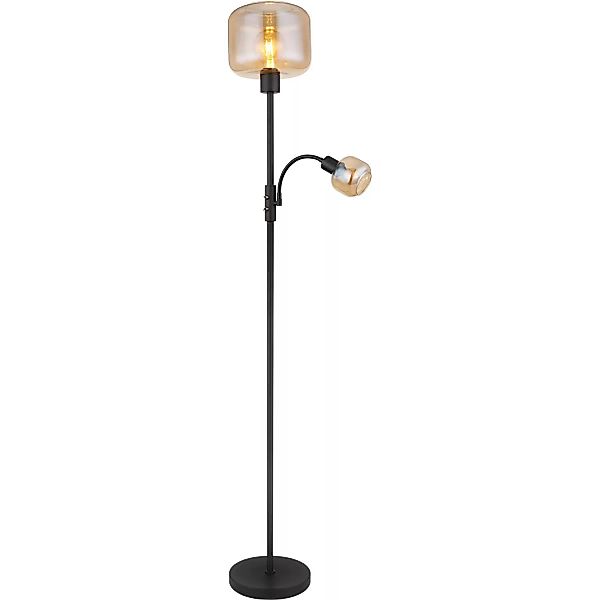 Globo Stehlampe 2-flammig Schwarz matt 250 x 1650 mm günstig online kaufen