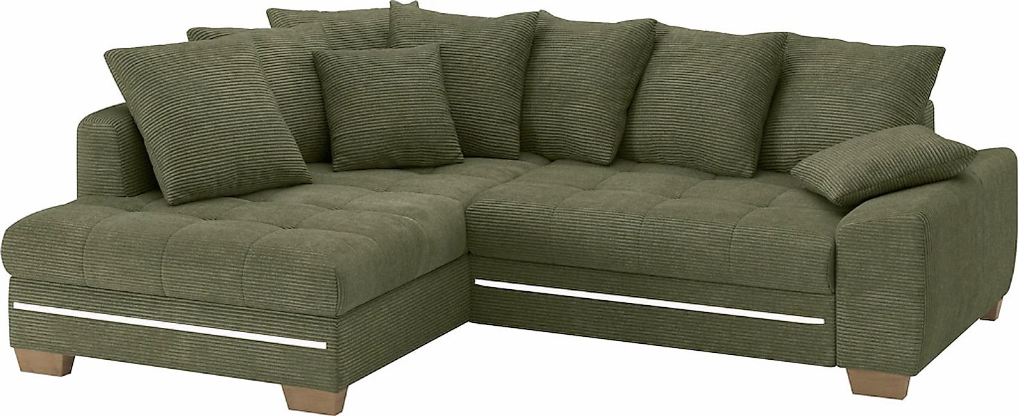 1 Ecksofa "Nikita II, L-Form" mit Kaltschaum, RGB-LED Beleuchtung, wahlweis günstig online kaufen