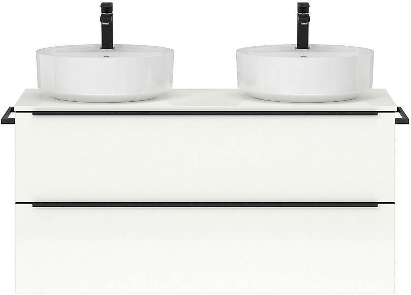 nobilia® Waschtisch-Set »Alvene«, (1 St., mit Doppelwaschplatz, vormontiert günstig online kaufen