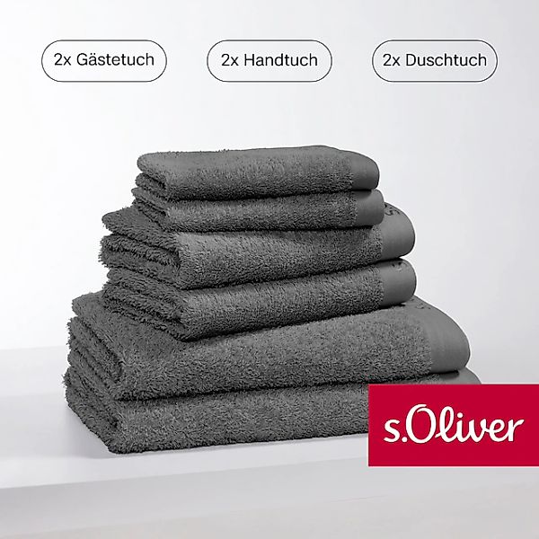 s.Oliver Handtuch Set »s.Oliver, Premium Qualität, 600 gr/m²«, (Set, 6 St., günstig online kaufen