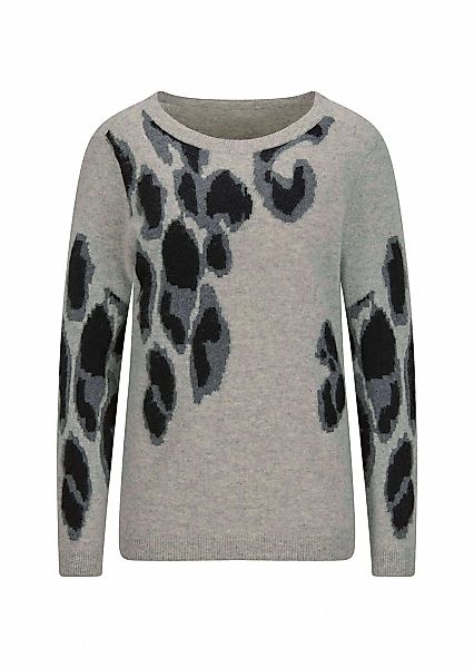 GOLDNER Rundhalspullover "Langarm Strickpullover im Leo-Design" günstig online kaufen