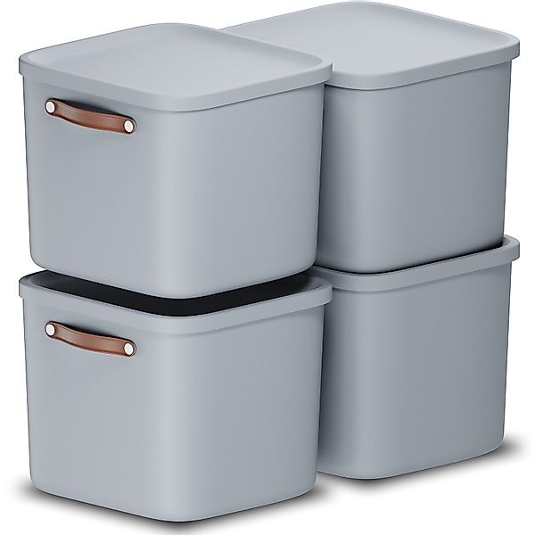 ROTHO Aufbewahrungsbox 4er-Set Kiste mit Deckel günstig online kaufen