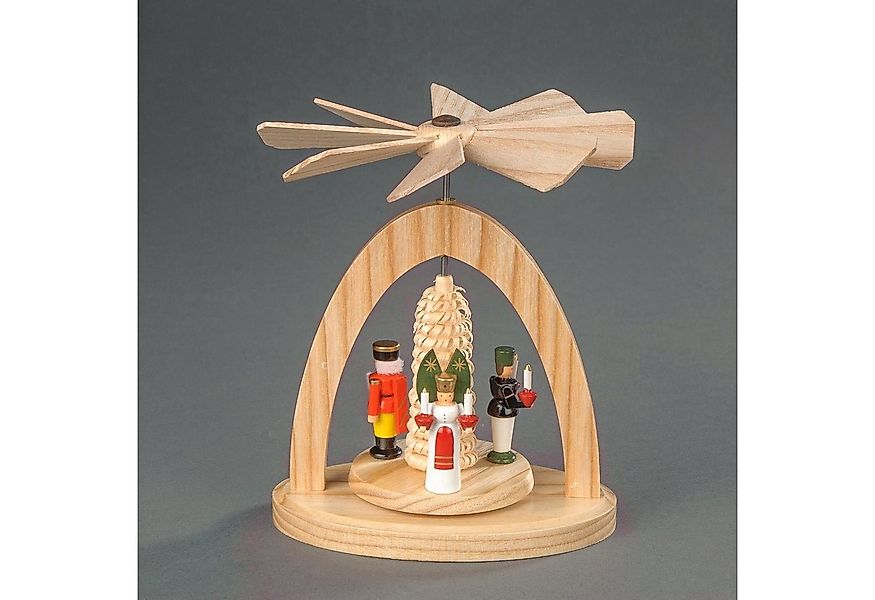 Albin Preissler Weihnachtspyramide Wärmespiel mit Engel, Bergmann und Nussk günstig online kaufen