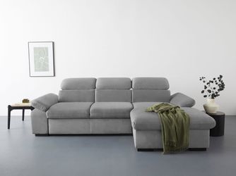 COTTA Ecksofa "Lola L-Form mit Kopfteilfunktion & Hocker" wahlweise mit Bet günstig online kaufen