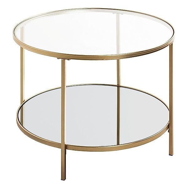 HAKU Couchtisch PORTO, Goldgelb, Transparent, Klarglas, günstig online kaufen