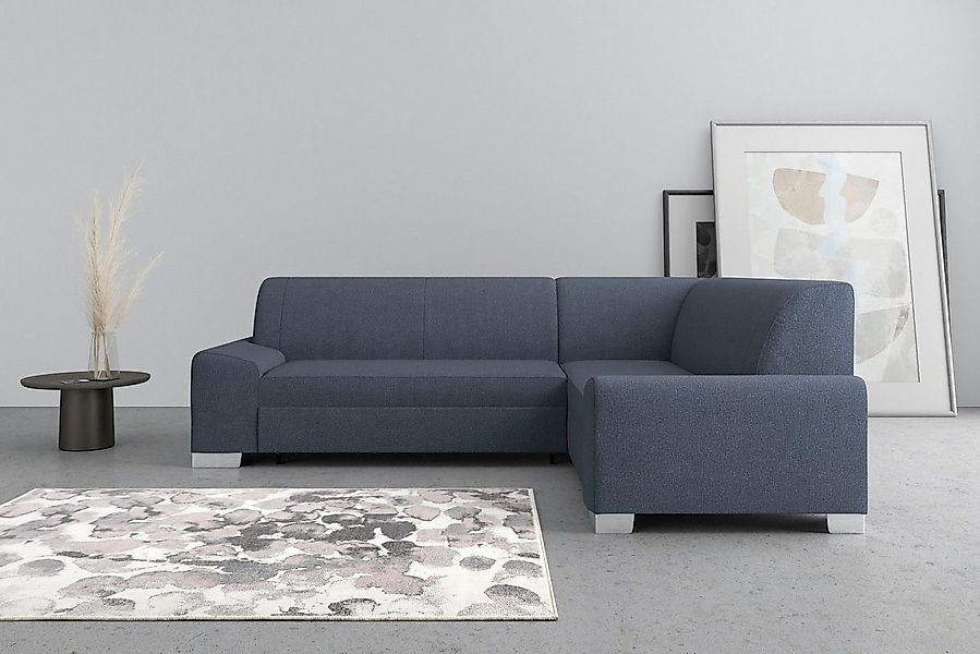 DOMO collection Ecksofa "Anzio in kubischer Formensprache, flache Armlehnen günstig online kaufen