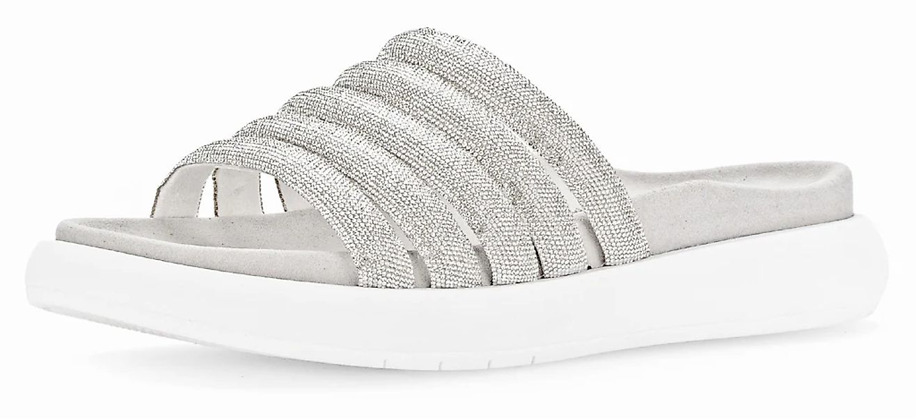 Gabor Pantolette, Plateau, Sommerschuh, Schlappen mit Zierperlen an der Zie günstig online kaufen