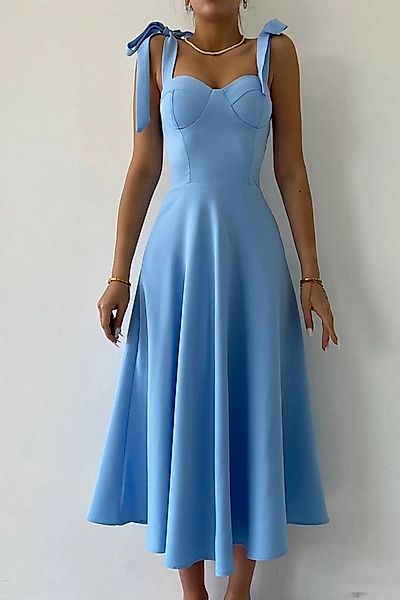 WOMAN VISION Minikleid Midi-langes ausgestelltes Kleid mit Schnürung und Tr günstig online kaufen