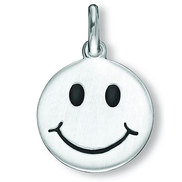 ONE ELEMENT Kette mit Anhänger "Smiley Anhänger aus 925 Silber Ø 12,5 mm", günstig online kaufen