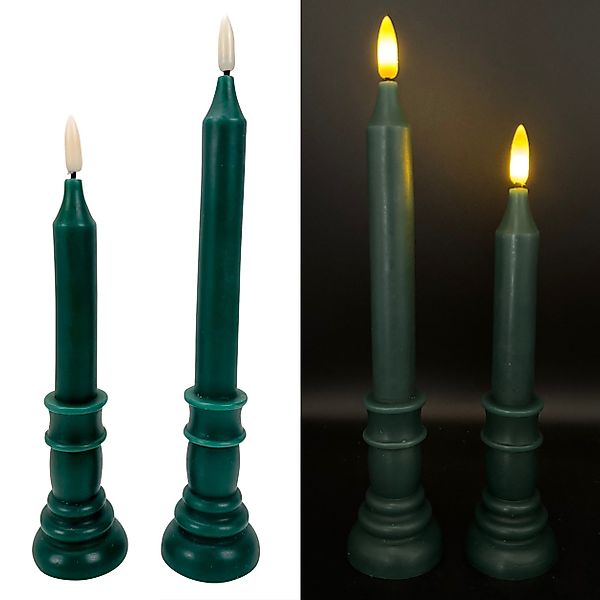 Online-Fuchs LED-Kerze - 2 LED-Stabkerzen aus Echtwachs inklusive Kerzenstä günstig online kaufen