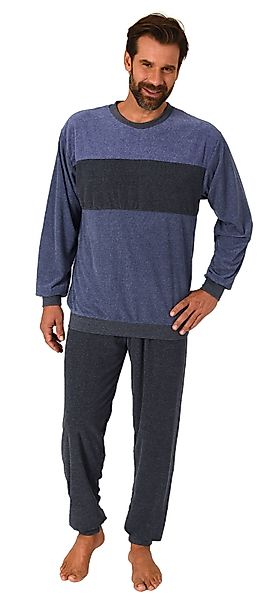 Normann Pyjama Herren Frottee langarm Schlafanzug günstig online kaufen