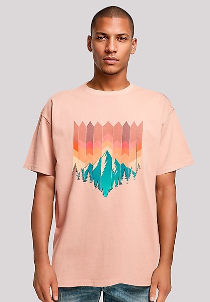 F4NT4STIC T-Shirt Berg Sonnenuntergang Geometrisch Premium günstig online kaufen