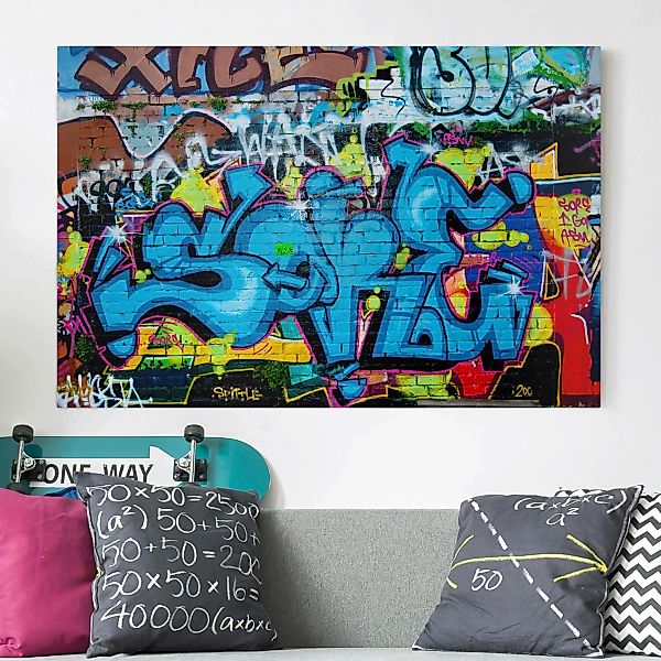 Leinwandbild Kinderzimmer - Querformat Colours of Graffiti günstig online kaufen