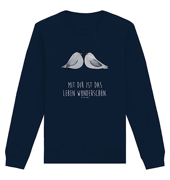 Mr. & Mrs. Panda Longpullover Turteltauben Liebe Größe S - French Navy - Ge günstig online kaufen