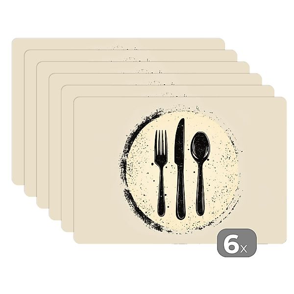 MuchoWow Platzset Schwarz - Besteck - günstig online kaufen