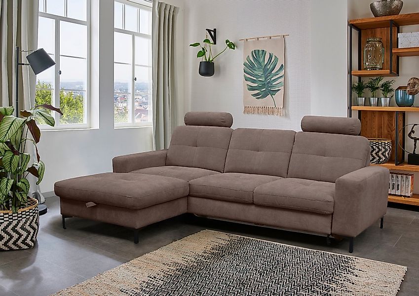 alina Ecksofa »Stelvia«, Inklusive Nackenstützen, Breite 254 cm günstig online kaufen