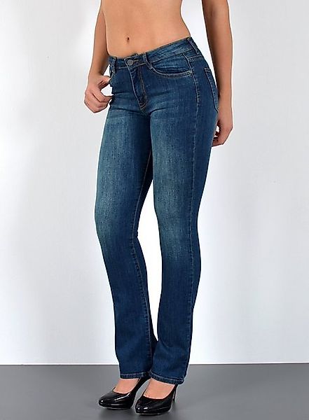 ESRA Bootcut-Jeans B700 Damen Bootcut Jeans High Waist, bis Übergröße / Plu günstig online kaufen