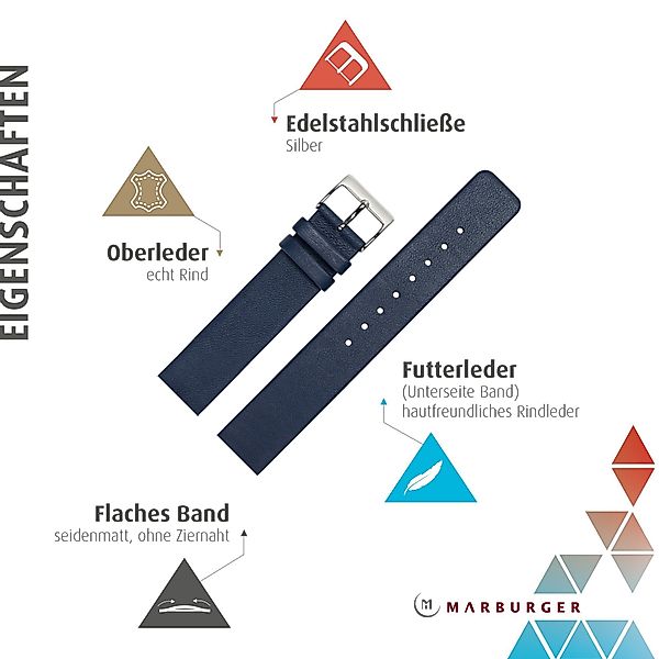 MARBURGER Uhrenarmband 16mm Leder passend für günstig online kaufen