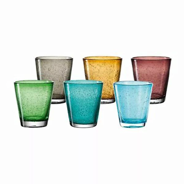 LEONARDO BURANO Trinkglas 0,33l sortiert 6er Set Trinkgläser bunt günstig online kaufen