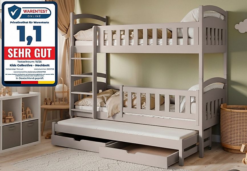 Kids Collective Etagenbett Hochbett Stockbett Kinderbett 90x200 cm mit Ausz günstig online kaufen