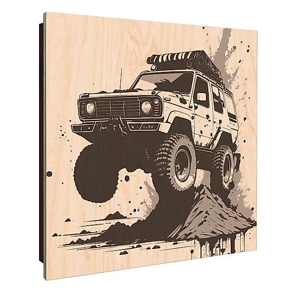 Banjado Schlüsselkasten Holz 30x30cm Schwarz Scharnier Rechts 50 Haken Desi günstig online kaufen